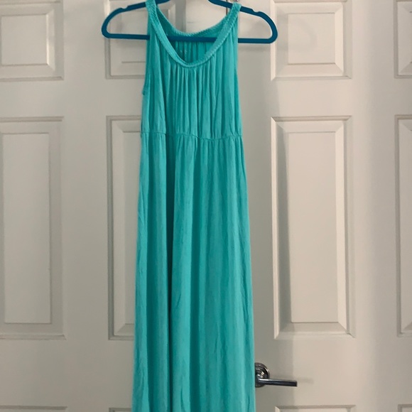 Liz Lange maternity xs teal long dress - Picture 1 of 2